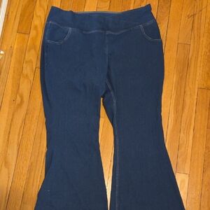 HALARA Denim Pull On Stretch Flare Jeans Size 2X New